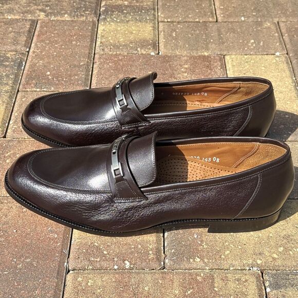 NWOB Florsheim 30207 Dark Brown Leather Bit Loafers Men’s Size 11.5D - Picture 3 of 12